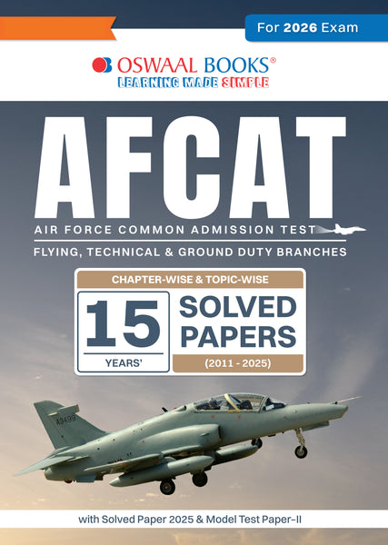 AFCAT 15 Years Chapter-wise & Topic-wise Solved Papers 2011 to 2025 for 2026 Exam