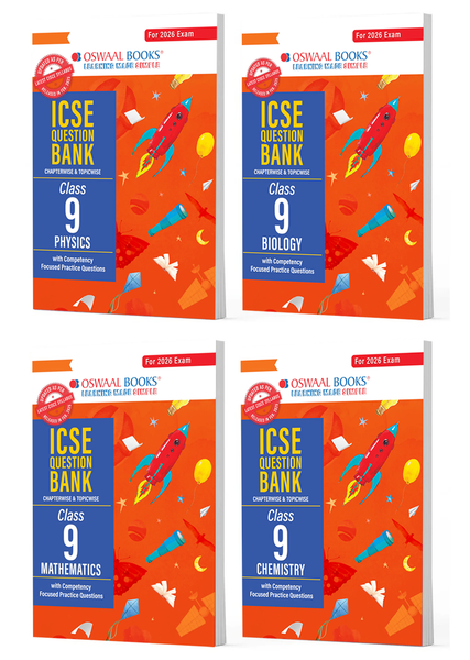 ICSE Question Banks Class 9 | Physics | Chemistry | Maths | Biology |Set of 4 Books | For 2026 Exam