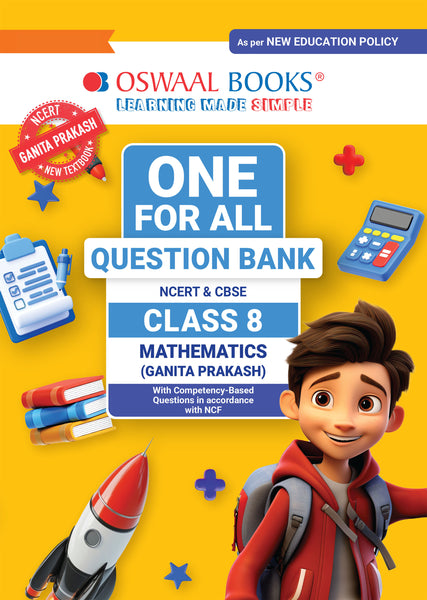 One for all Question Bank NCERT & CBSE Class-8 Mathematics (Ganita Prakash)