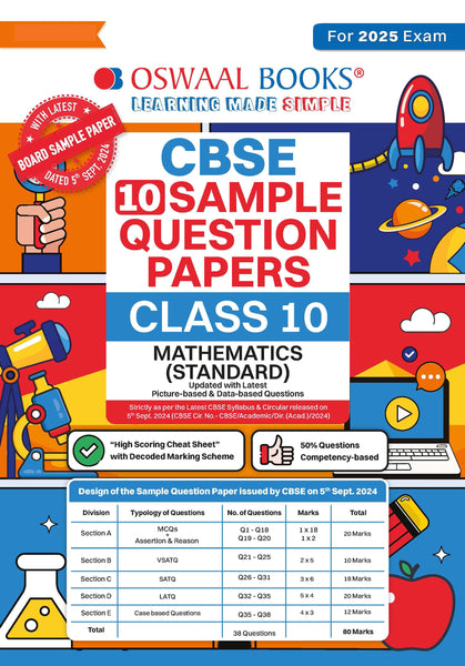 CBSE Sample Question Papers Class 10 Mathematics Standard Book (For 2025 Exam)