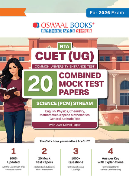 NTA CUET(UG) 20 Combined Mock Test Papers Science PCM For 2026 Exam