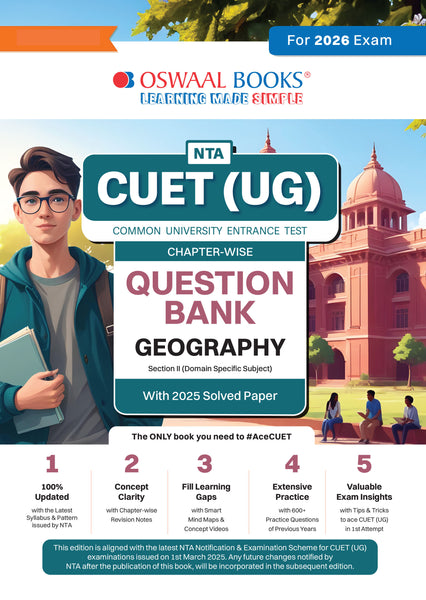 NTA CUET (UG) Chapter-wise Question Bank Geography For 2026 Exam