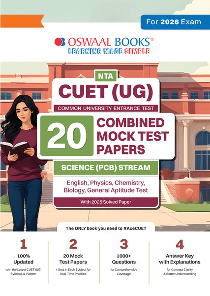 NTA CUET(UG) 20 Combined Mock Test Papers Science PCB For 2026 Exam