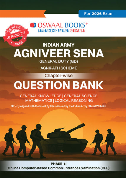 Indian Army | Agniveer Sena General Duty (GD) | Agnipath Scheme | Chapter-wise Question Bank | General Knowledge | General Science | Mathematics | Reasoning For 2026 Exam