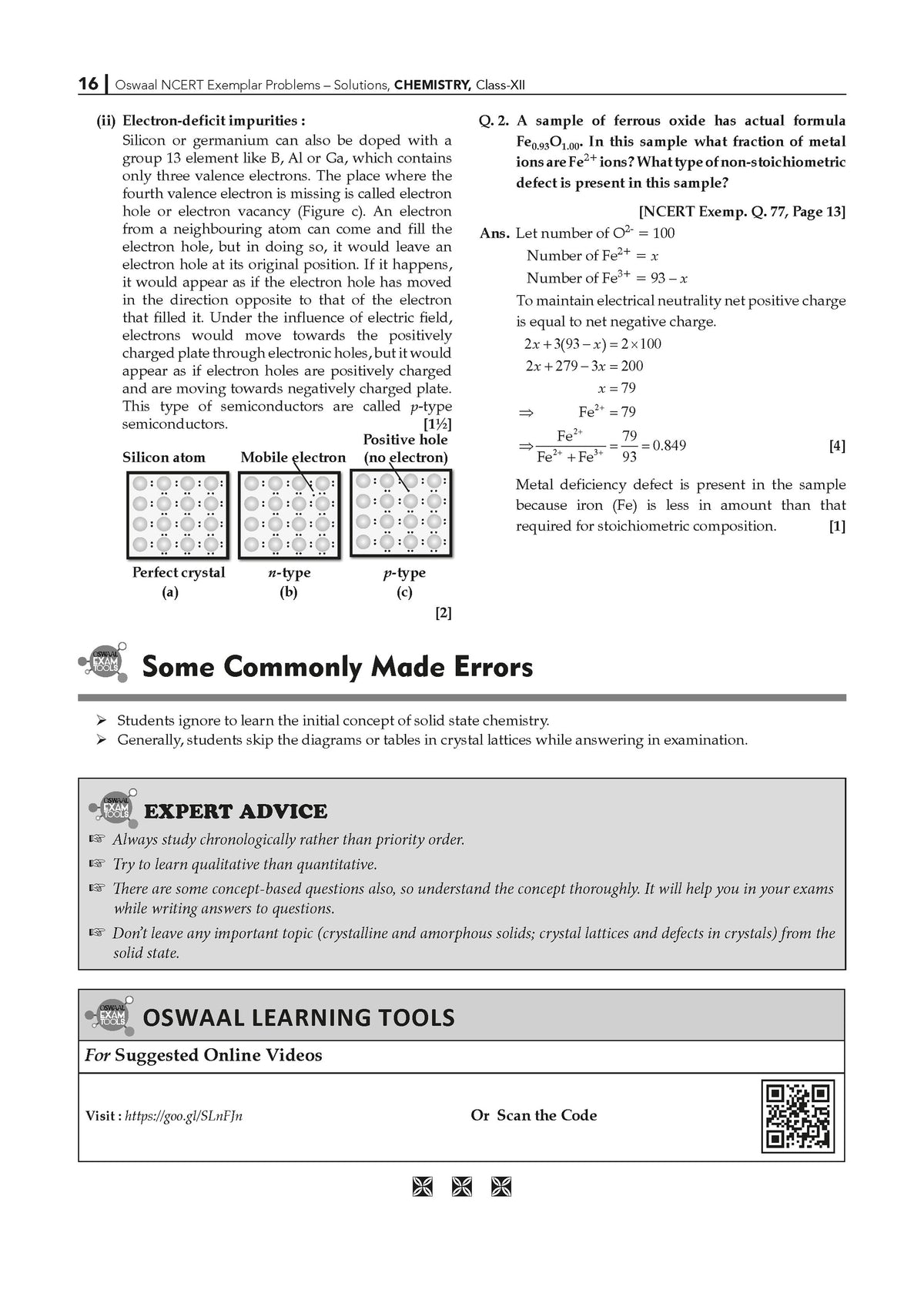 NCERT Exemplar (Problems - Solutions) Class 12 Chemistry Book For Latest Board Exam