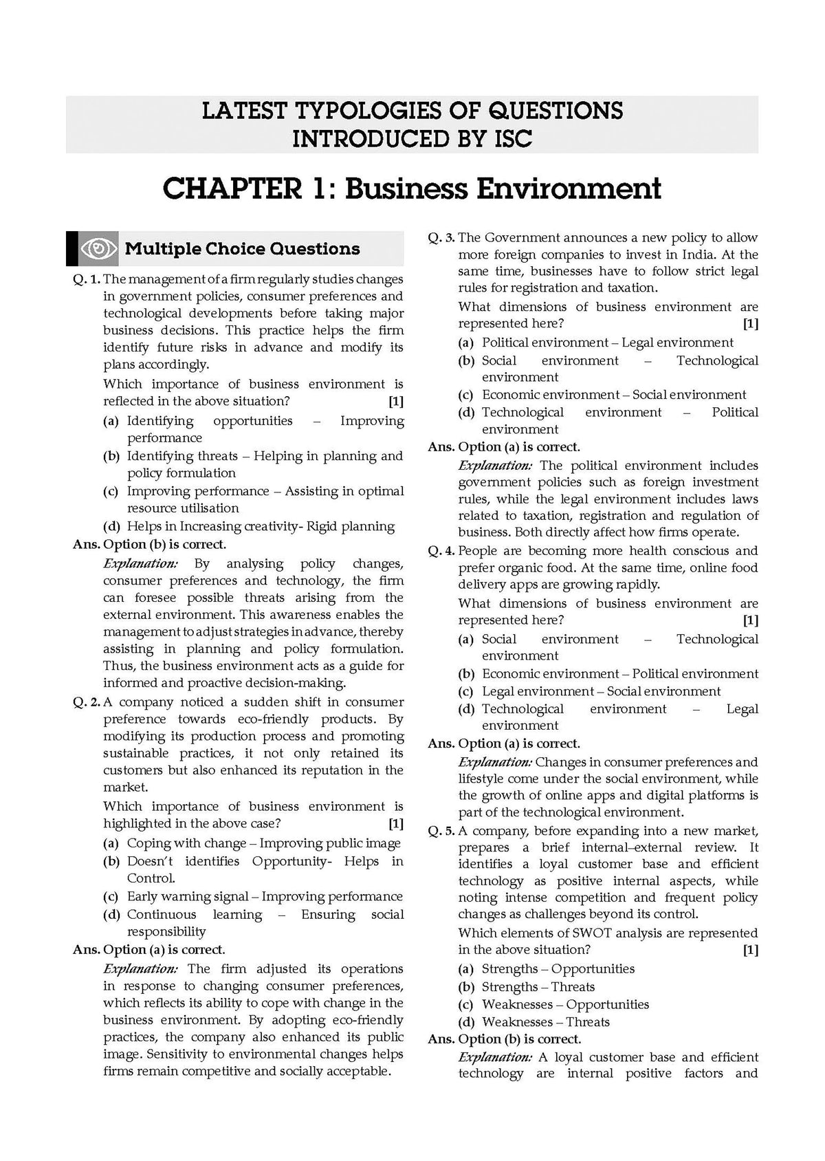 Class 12 ISC Commerce Question Bank (2017-2026) | Chapter-wise & Topic-wise with Competency Based Questions | For 2027 Exam | With Solved 2026 Board Paper | Self-Assessment Papers