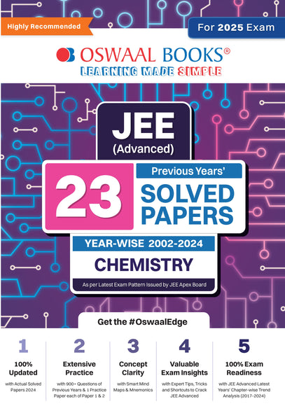 JEE Advanced 23 Years' Year-Wise Solved Papers (2002-2024) | Chemistry | For 2025 Exam