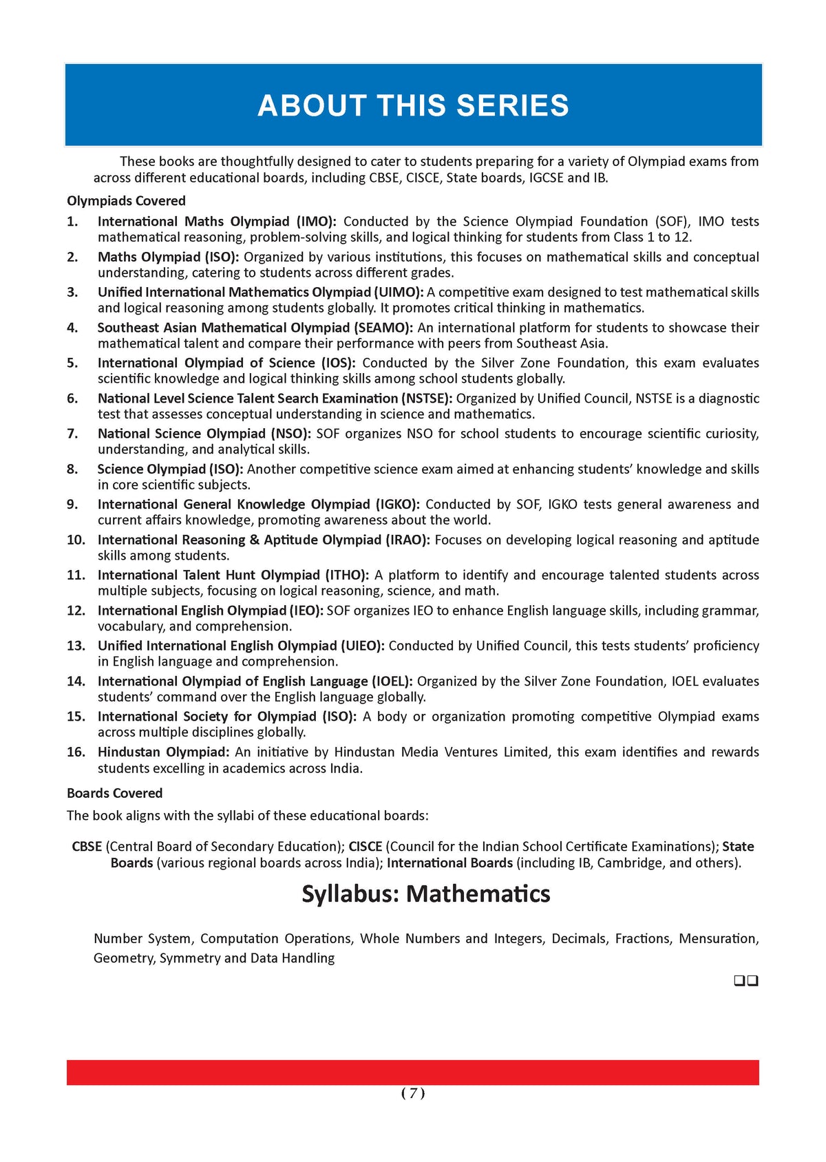 Oswaal One For All Olympiads Class 6 Maths Prep-Guide | Chapter-wise Previous Years' Solved Papers + Workbook (Set of 2 Books) | Questions for SOF IMO & Other Olympiad Exams 2026