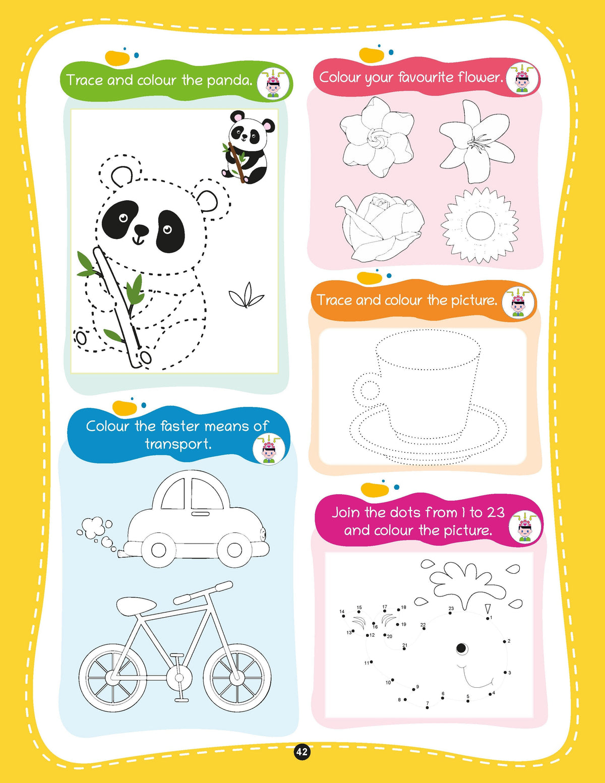 Lil Legends Brain & Math Quest Activity Book for Kids (Age 5+) | 250+ Fun Activities: Tracing, Patterns, Colors, Shapes & Logical Thinking Skills (Set of 2) - Oswaal Books