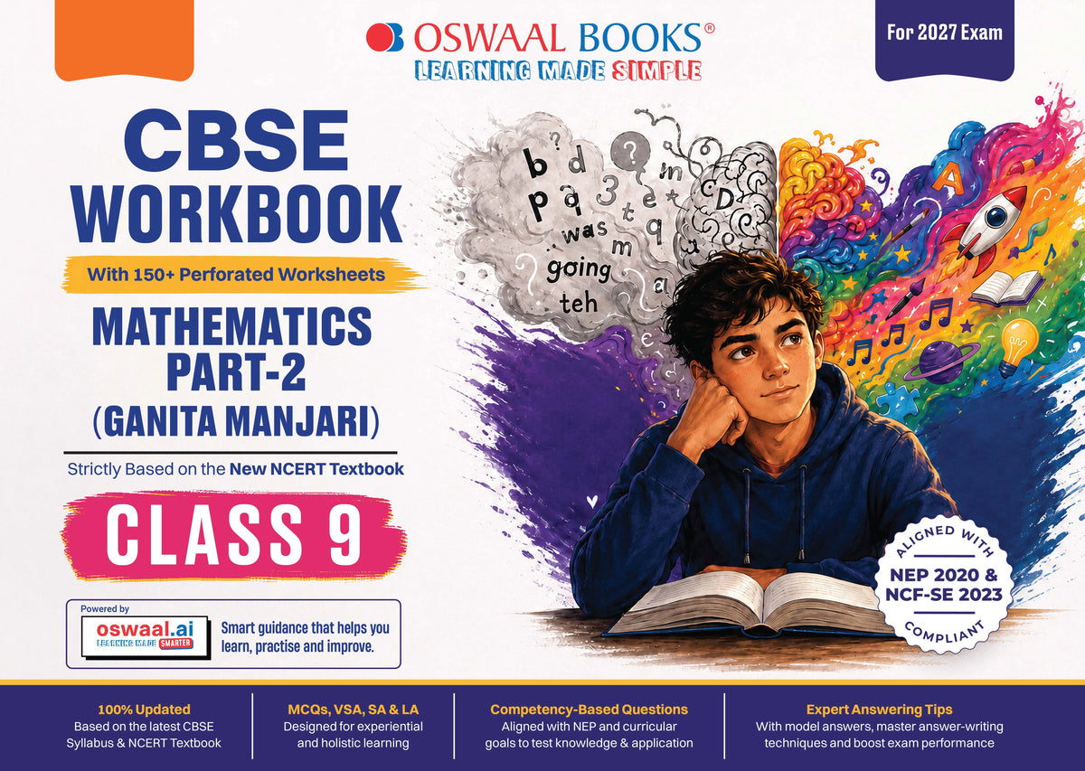 CBSE Workbook Class 9 Mathematics Part-2 | aligned with NCERT Ganita Manjari | Perforated Worksheets for Practice with Competency Based questions | NEP 2020 + NCF-SE 2023 | 2027 Exam