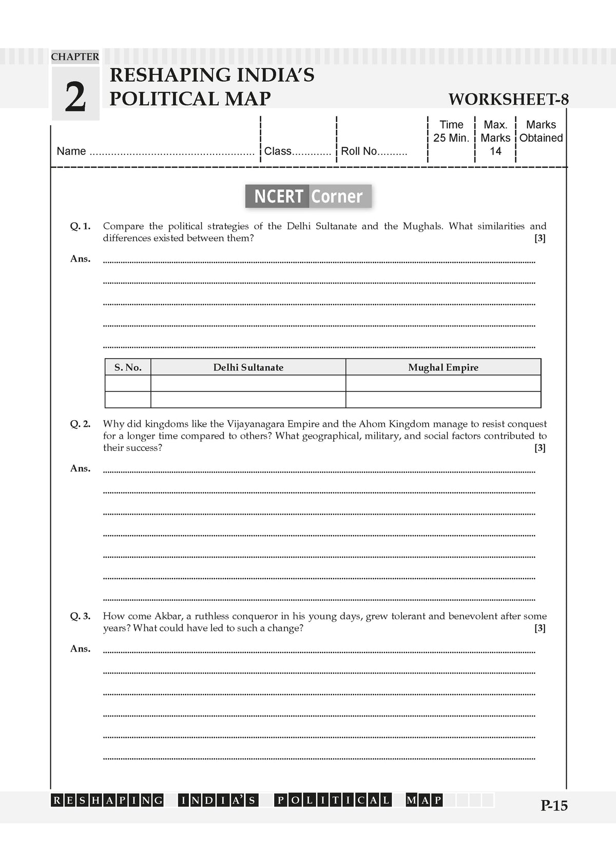 NCERT & CBSE ONE FOR ALL WORKBOOK Social Science (Exploring Society India and Beyond) Class 8