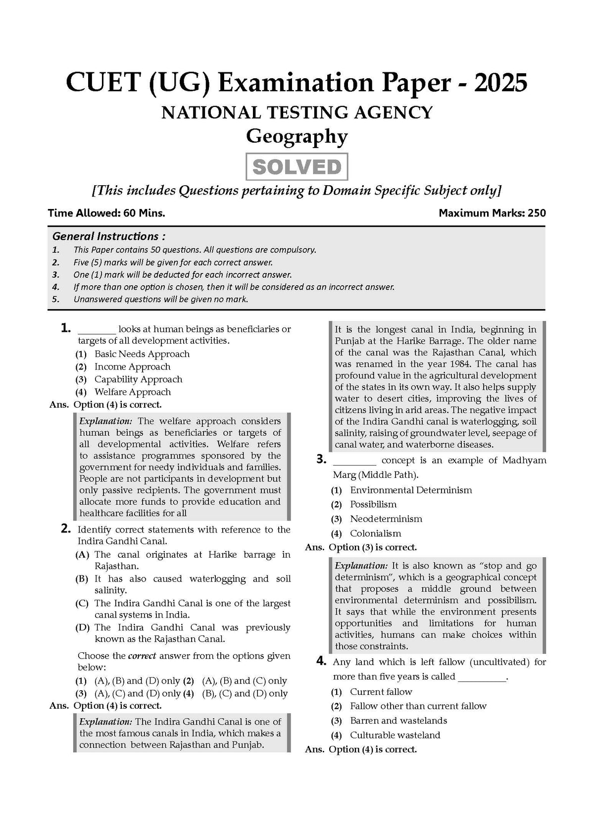 Oswaal NTA CUET (UG) 10 Mock Test Papers Geography For 2026 Exam (Section-II) (as per latest 27 Dec., notification) | 500+ MCQs for Practice | Includes 2025 Paper- fully solved | With Oswaal AI
