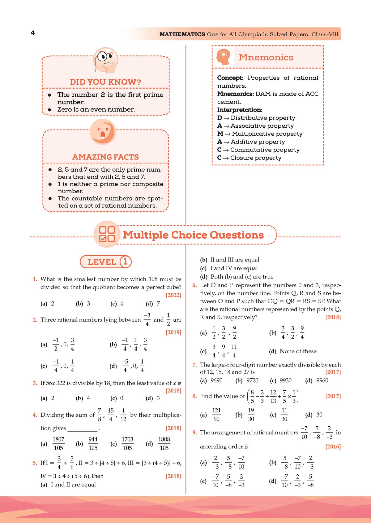 One for All Olympiads | Class 8 Maths, Science, English | Chapter-wise Previous Years' Solved Papers | Prep-Guide With Level 1, 2 & Achievers Section (Set of 3 Books) For 2026 Exam