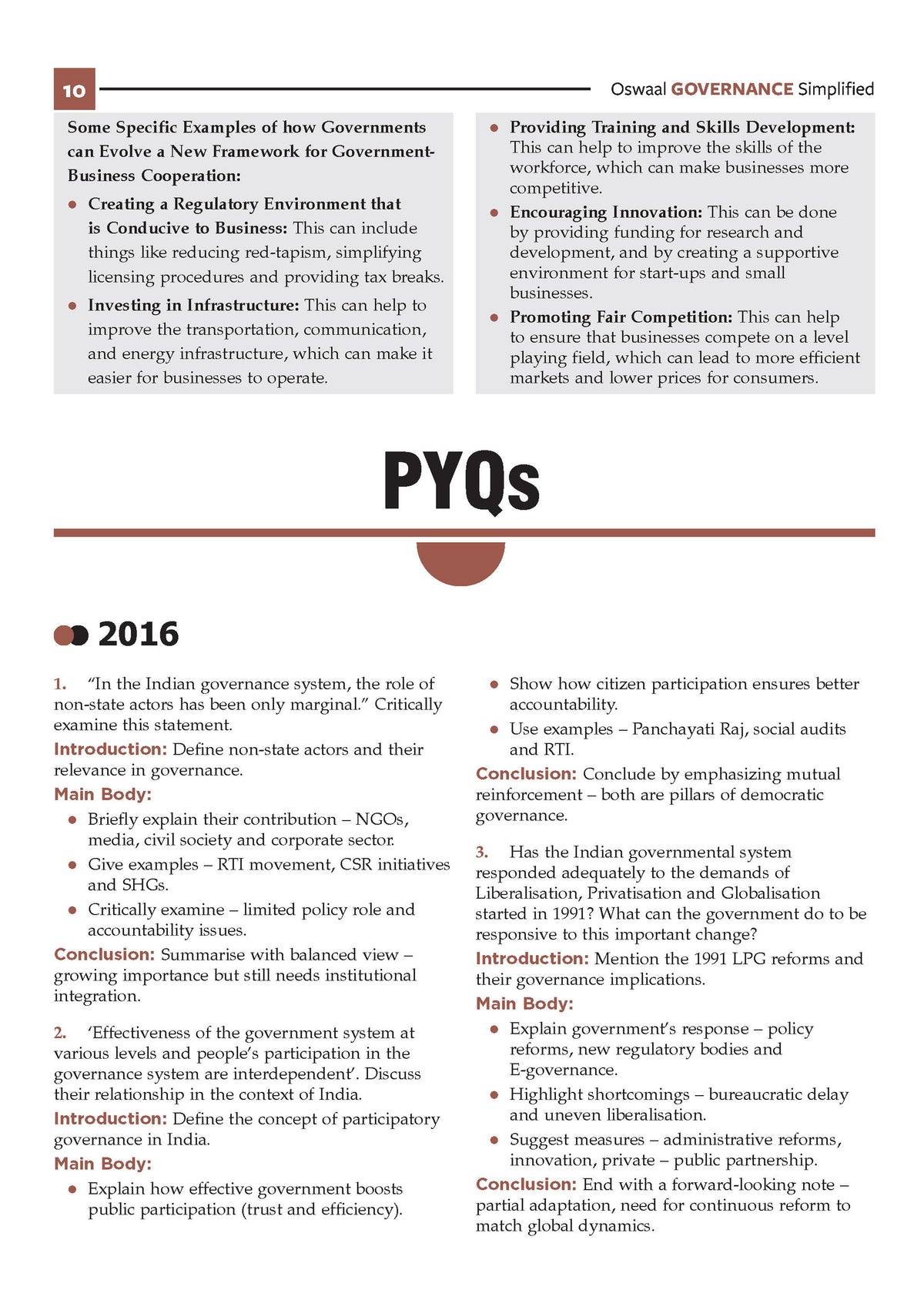 Oswaal Governance Simplified for UPSC GS Paper II 2026 : PYQ-Based, Syllabus-Aligned Guide with 2nd ARC & NITI Aayog, Diagrams, Models, Case Studies and Answer Writing by Shubhra Ranjan