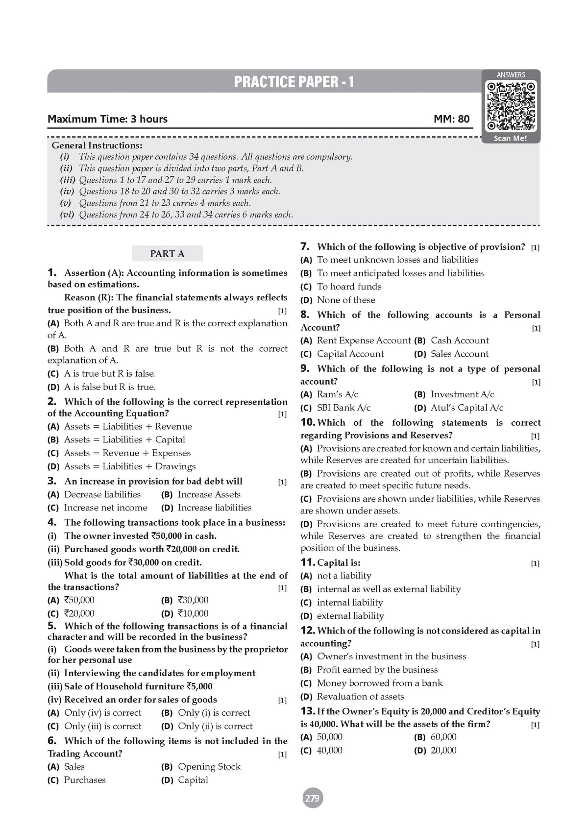 CBSE Class 11 Accountancy Question Bank | Chapter & Topic-wise Solved Papers (2017-2026) | Based on Latest Syllabus (April 2026) | Includes 2026 Papers | For 2027 Exam