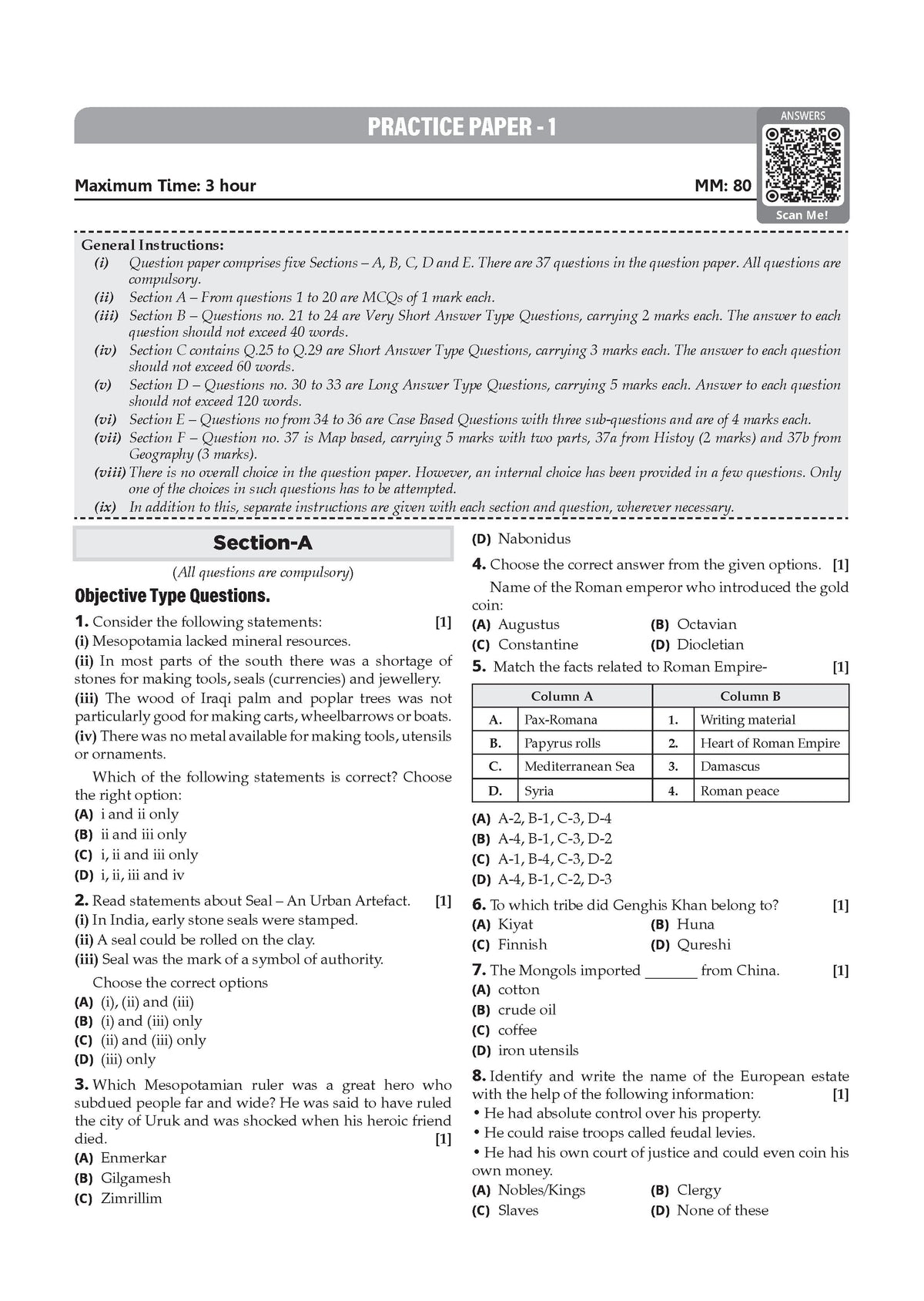 CBSE Class 11 History Question Bank | Chapter & Topic-wise Solved Papers (2017-2026) | Based on Latest Syllabus (April 2026) | Includes 2026 Papers | For 2027 Exam