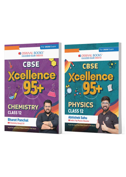 CBSE Xcellence 95+ Physics And Chemistry Class 12 (Set of 2) | Competency Focused Questions | 1200+ Practice Qs | Topper's Notes | Includes PYQs, Mind Maps, Revision Notes (For 2026 Board Exam)