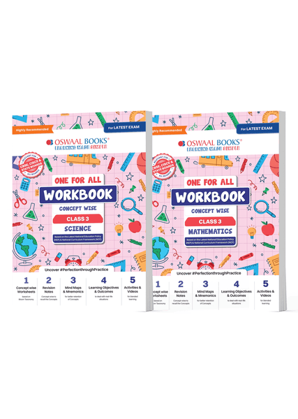 One For All Workbook Concept Wise Class-3 Math & Science (Set Of 2 Books) (For Latest Exam)