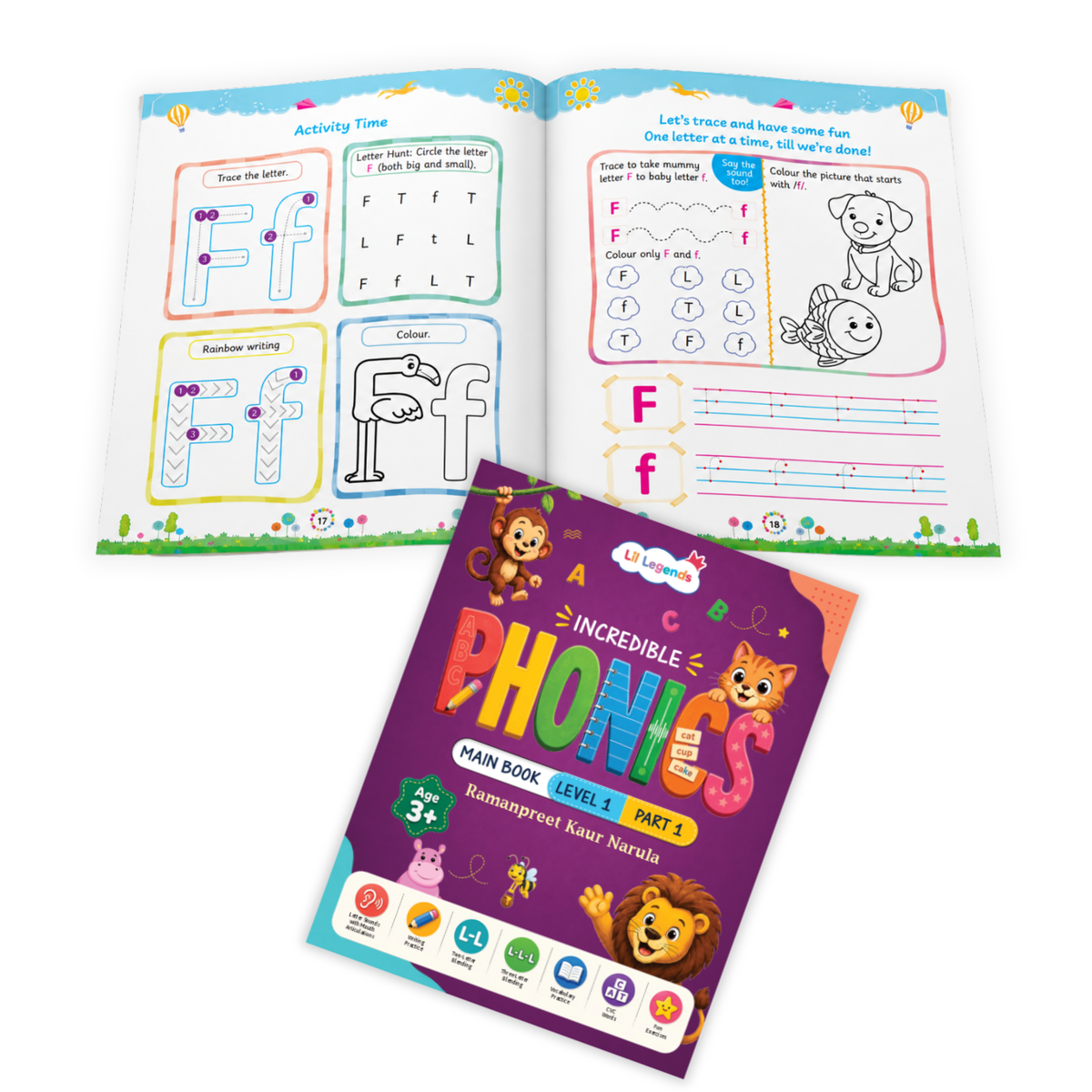 Incredible Phonics for Starters Bundle – 5 Books | Level 1 & 2 Phonics Main Books + Sight Words | Early Reading, Letter Sounds & Word Skills | Learning Books for Ages 3–4+