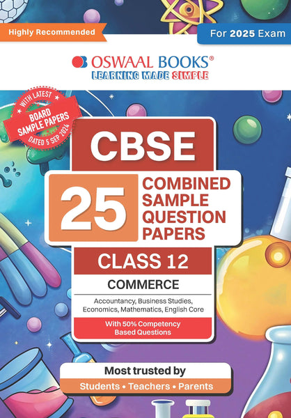 CBSE 25 Combined Sample Question Papers Class 12 Commerce Books Accountancy, Business Studies, Economics, Mathematics, English Core (For 2025 Exam)