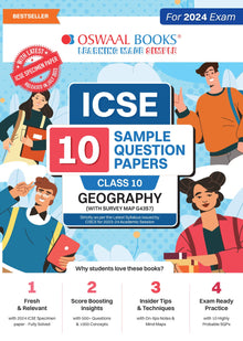 ICSE 10 Sample Question Papers Class 10 Geography For Board Exam 2024 (Based On The Latest CISCE/ ICSE Specimen Paper) - Oswaal Books and Learning Pvt Ltd