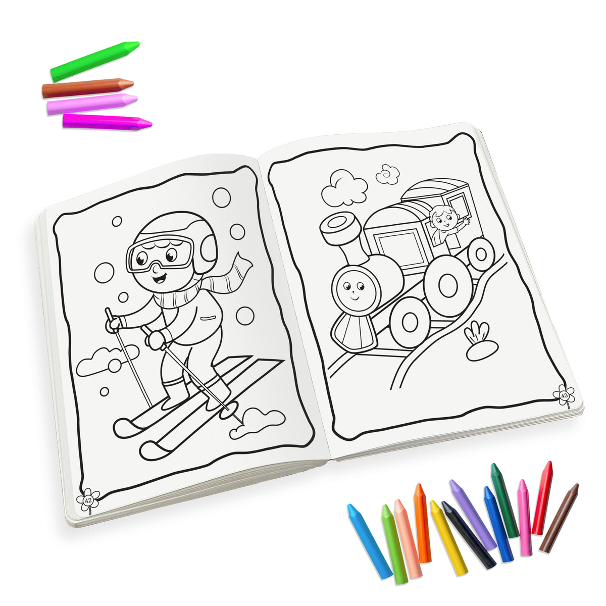 Lil Legends Book Of Crayon Colouring for Kids | Builds Focus, Creativity and Colour Recognition | Colouring Activity Book with Detailed Designs | For UKG/Class 1 | Age 5+
