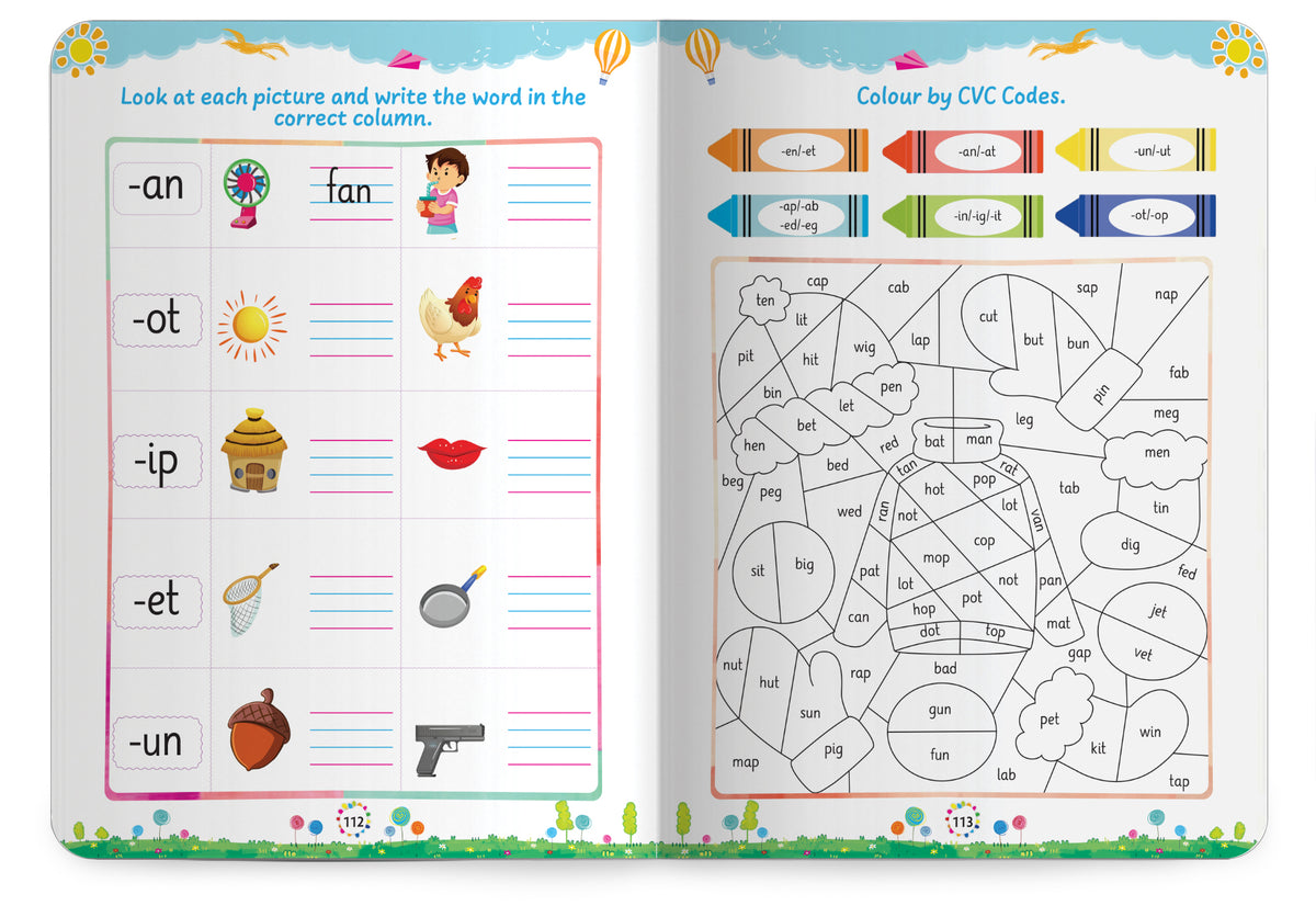 Lil Legends Incredible Phonics Level 2 Main Book | CVC Words, Short Vowels, Letter Blending | Early Reading | Phonics Workbook for Beginners | Age 4+