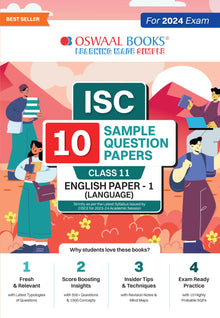 ISC 10 Sample Question Papers Class 11 English - 1 | For 2024 Exams