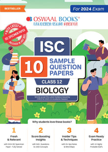 ISC 10 Sample Question Papers Class 12 Biology For Board Exams 2024 (Based On The Latest CISCE/ ISC Specimen Papers)