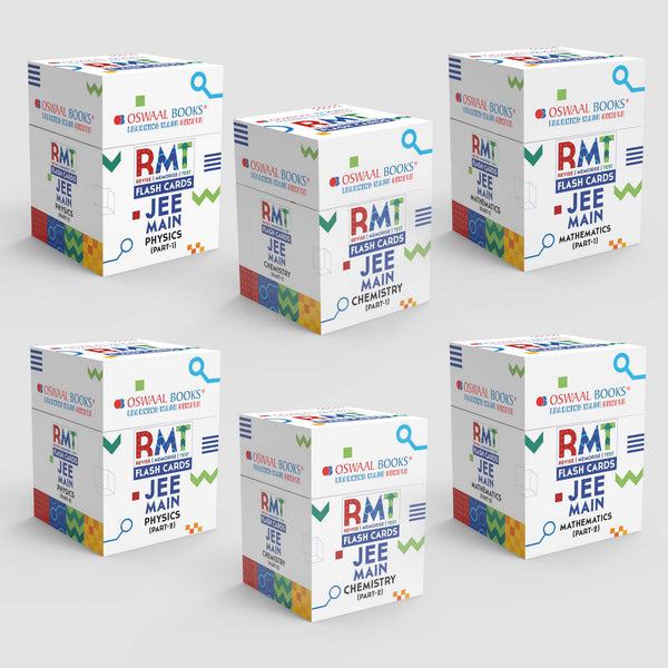 JEE Main RMT FLASHCARDS Physics, Chemistry, Maths (Part-1 & 2), Set of 6 Boxes | For Exam 2025