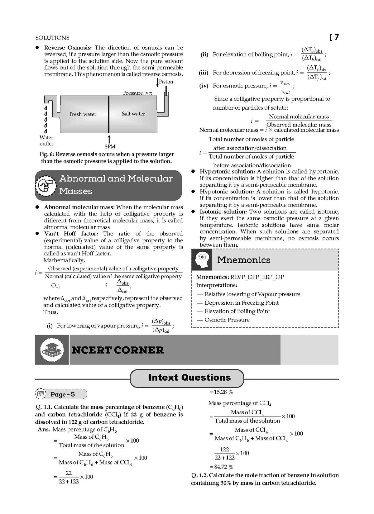 NCERT Textbook Solution Class 12 Chemistry | For Latest Exam Oswaal Books and Learning Private Limited