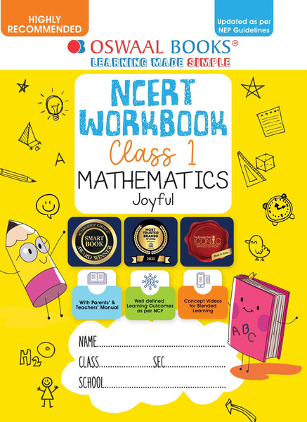NCERT Workbook Class 1 Mathematics  Joyful (For Latest Exam)