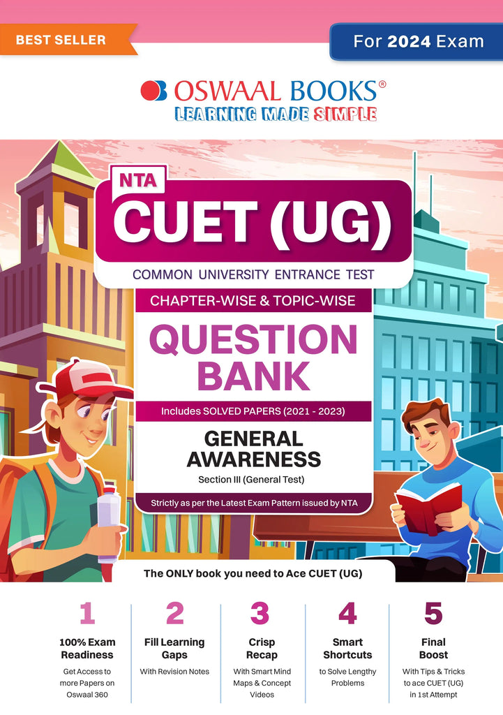 NTA CUET (UG) Question Bank Chapterwise & Topicwise General Awareness| For 2024 Exams