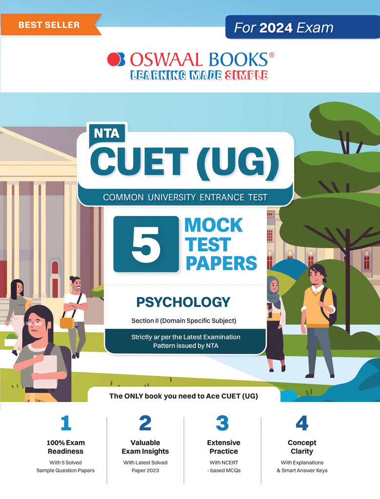 NTA CUET (UG) 5 Mock Test Sample Question Papers Psychology | For 2024 Exams