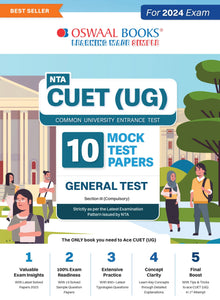 NTA CUET (UG) 10 Mock Test Sample Question Papers General Test (2024) Oswaal Books and Learning Private Limited
