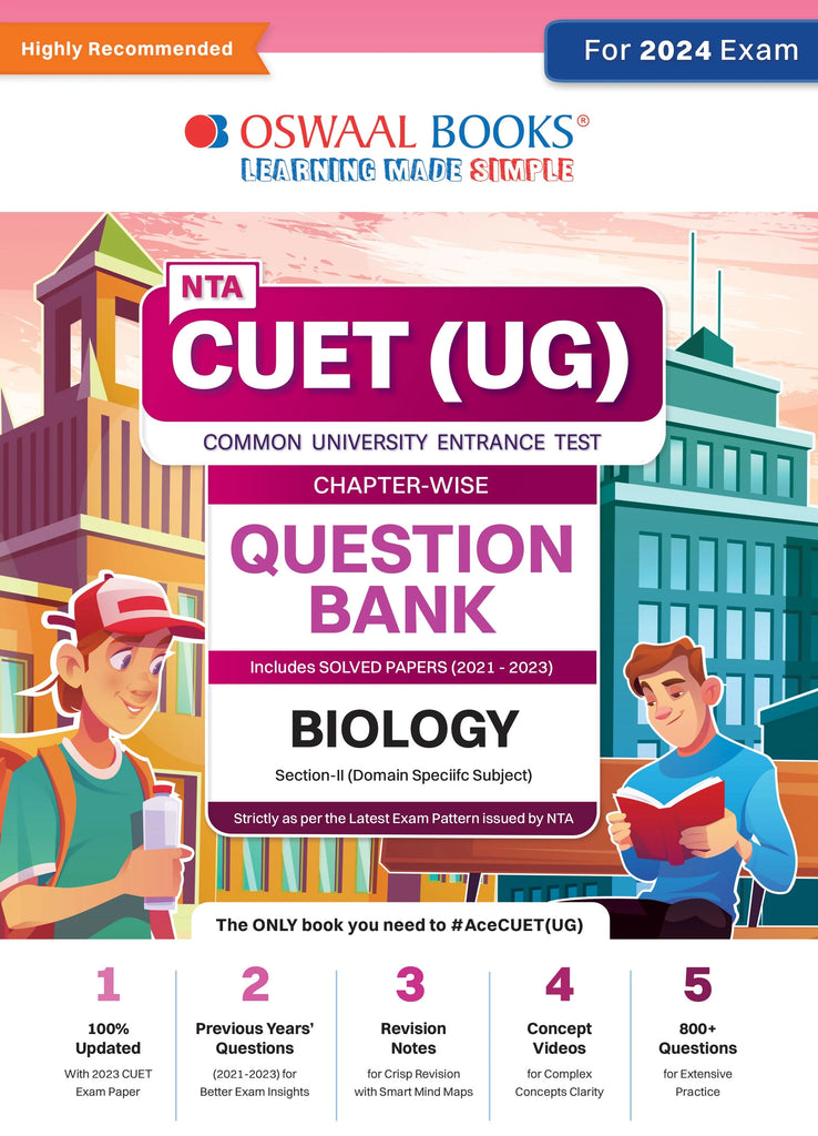 NTA CUET (UG)| Question Bank Chapterwise & Topicwise Biology For 2024 Exam Oswaal Books and Learning Private Limited