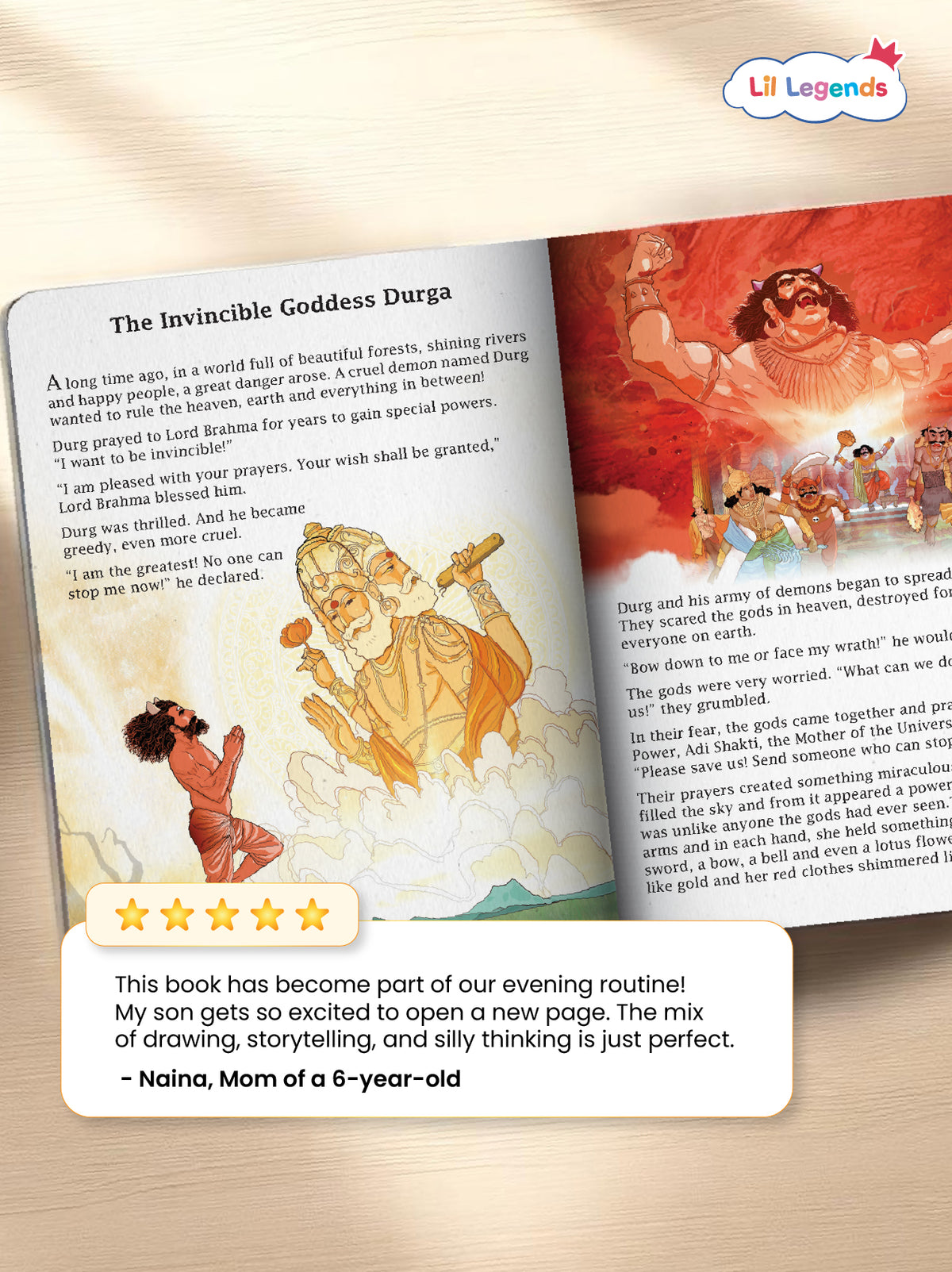Navdurga Story Book for Kids by Sunita Pant Bansal | Discover 9 Forms of Goddess Durga with Mythological Stories & Vibrant Art | Ages 7+ - Oswaal Books