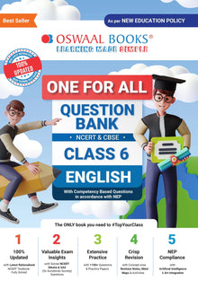 One For All Question Bank NCERT & CBSE, Class-6 English (For 2023 Exam) 