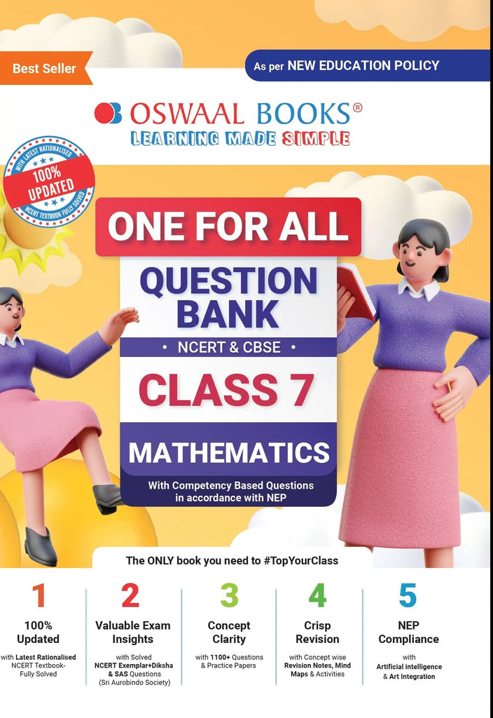 One For All Question Bank NCERT & CBSE, Class-7 Mathematics (For 2023 Exam) 