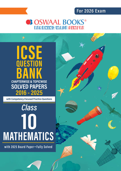 ICSE Question Bank Chapterwise & Topicwise Solved Papers Class 10 Math For 2026 Exam