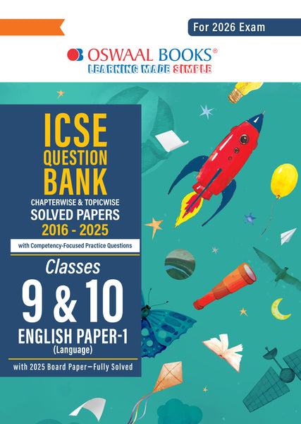 ICSE Question Bank Chapterwise & Topicwise Solved Papers Class 9 & 10 English-1 For 2026 Exam