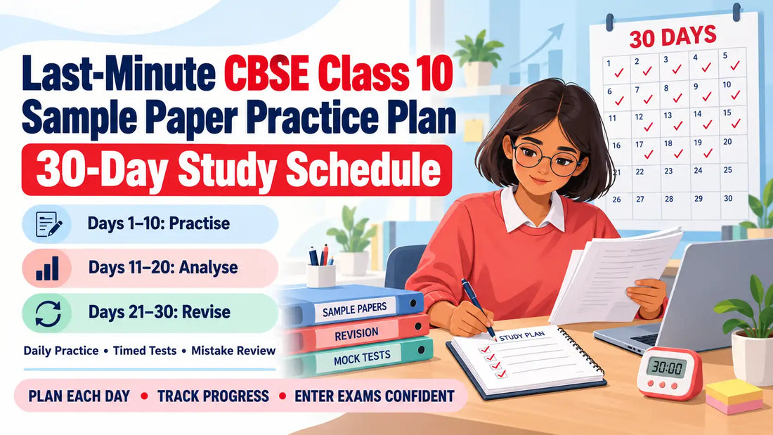 Last-Minute CBSE Class 10 Sample Paper Practice Plan (30-Day Study Schedule)