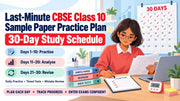 Last-Minute CBSE Class 10 Sample Paper Practice Plan (30-Day Study Schedule)