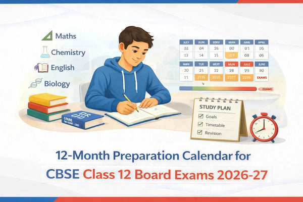 12-Month Preparation Calendar for CBSE Class 12 Board Exams 2026-27