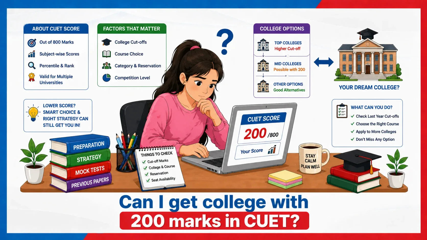 Can I Get College with 200 Marks in CUET?