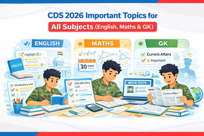 CDS 2026 Important Topics for All Subjects (English, Maths & GK)