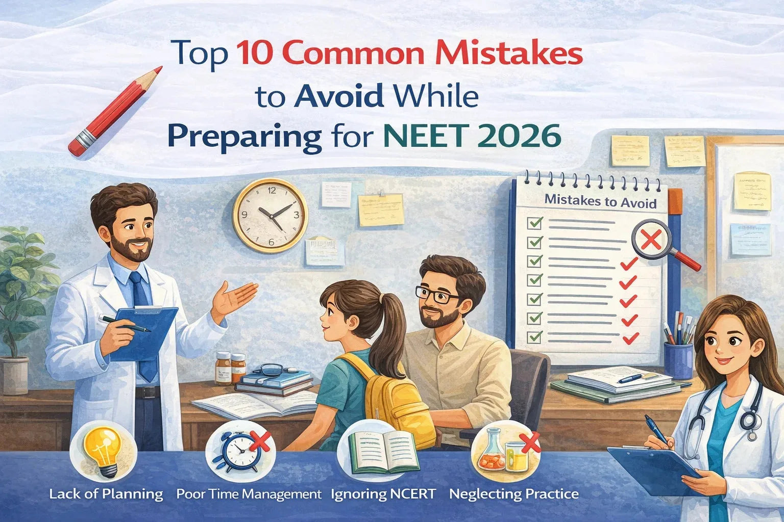 Top 10 Common Mistakes to Avoid While Preparing for NEET 2026