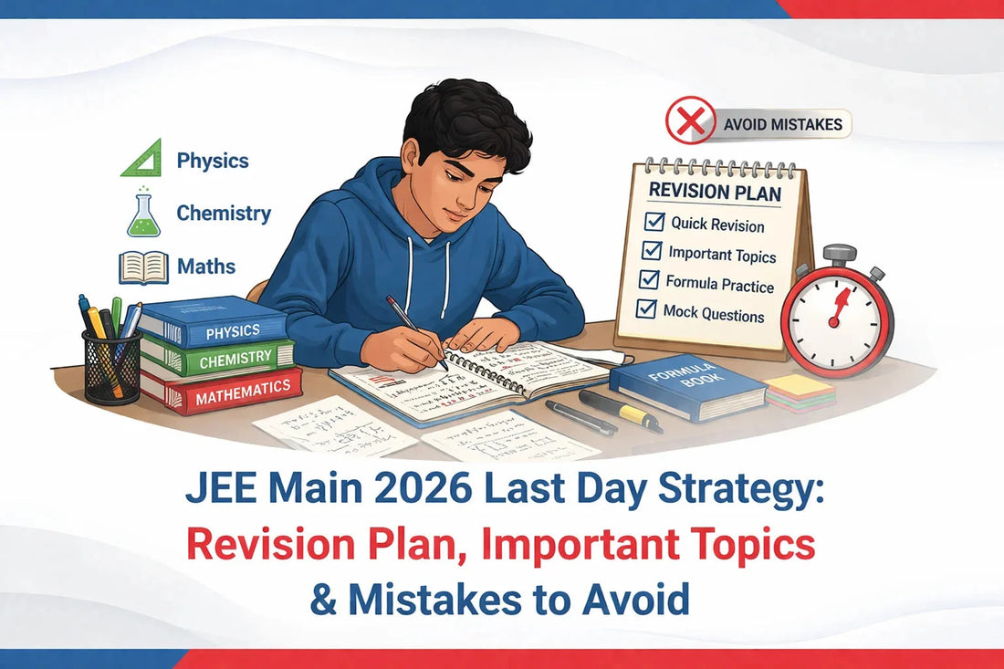 JEE Main 2026 Last Day Strategy: Revision Plan, Important Topics & Mistakes to Avoid