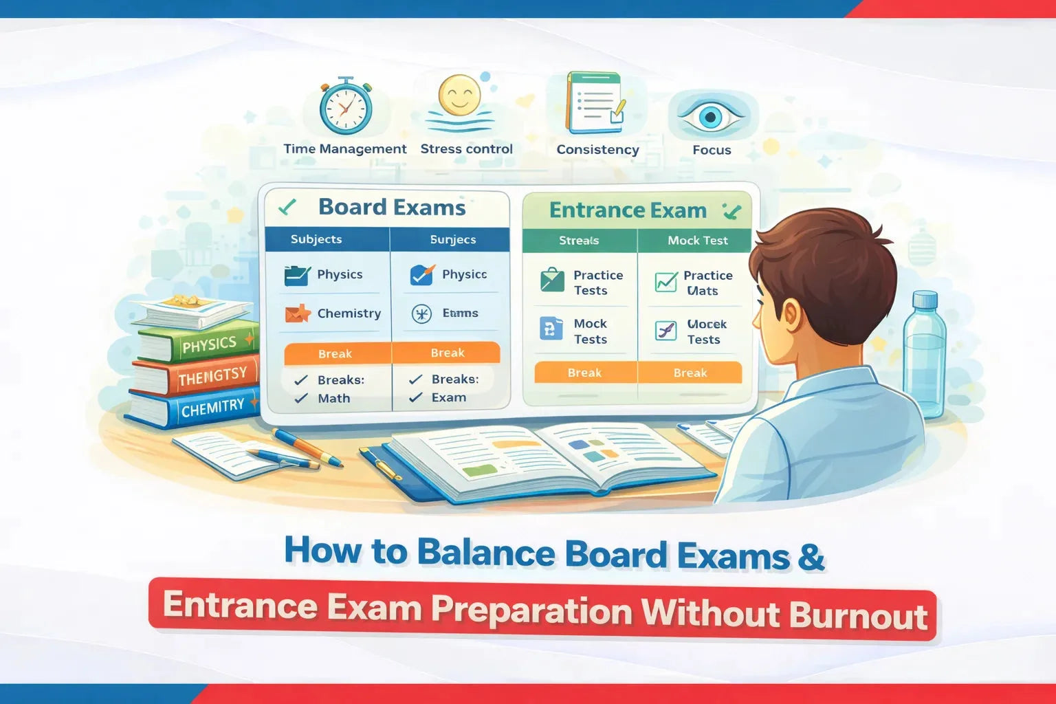 How to Balance Board Exams & Entrance Exam Preparation Without Burnout?