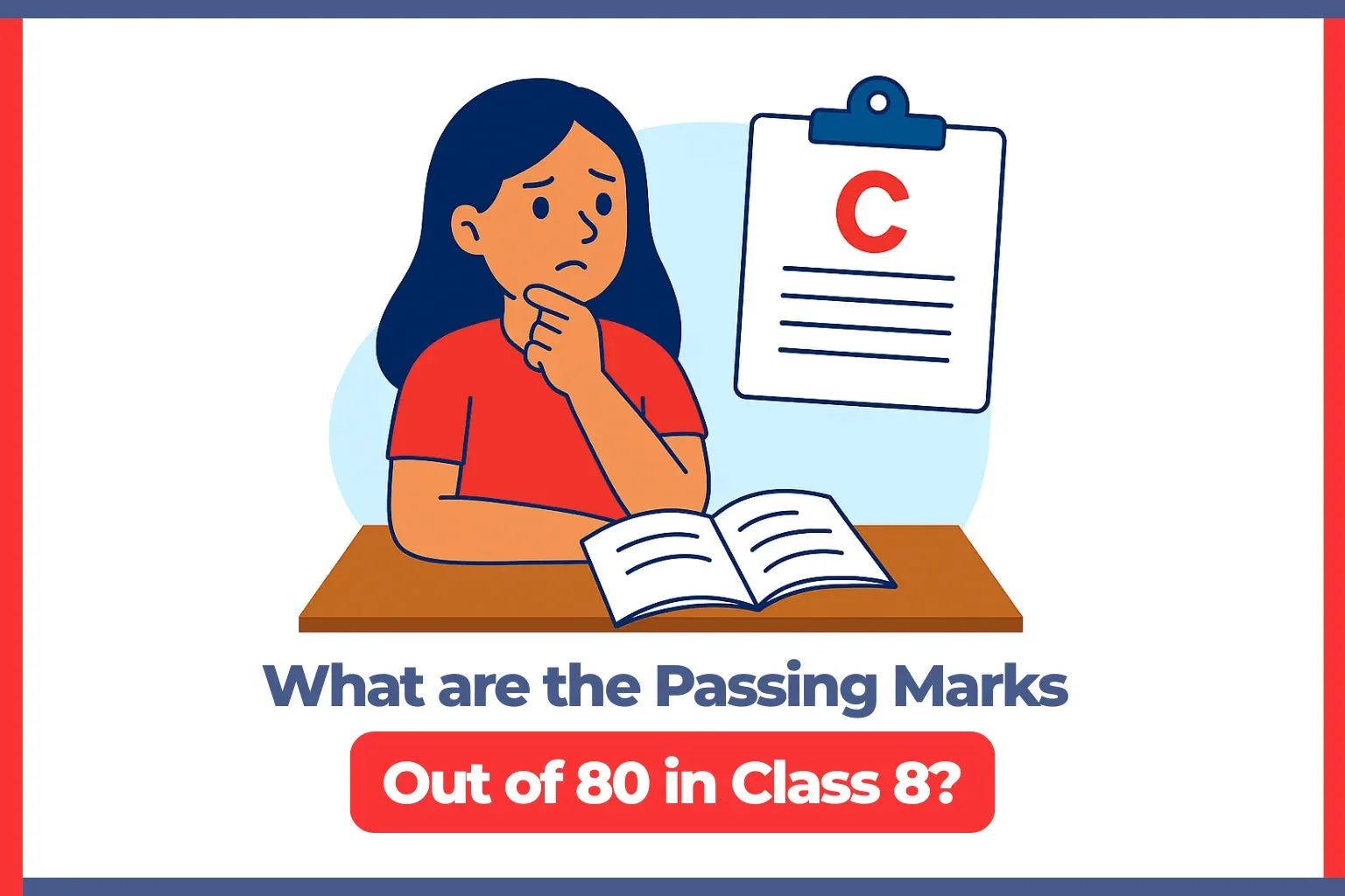 What are the passing marks out of 80 in Class 8?